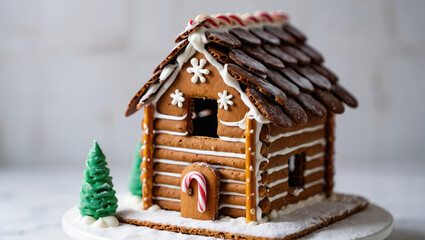 christmas sweete house with cookie