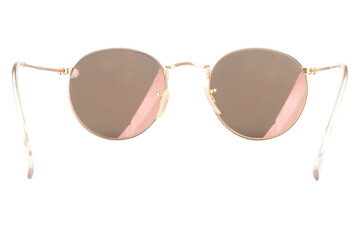 sunglasses on white bakground pink
