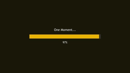 Loading bar indicates progress at 97 percent waiting for completion before proceeding with the next step in a digital process