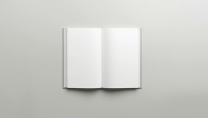 Empty sketchbook, book, notebook template on gray background