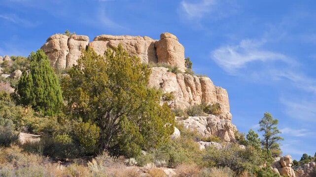 Beautiful rocks and autumn foliage at Beaver Dam State Park near Panaca, Nevada