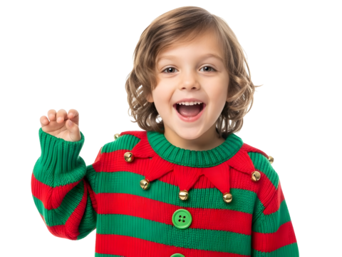 Happy Christmas Elf Child Portrait Cheerful Holiday Spirit Xmas Joy Celebration - Powered by Adobe