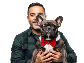 French Bulldog Christmas Bow Tie Man Celebration Festive Holiday Pet Love