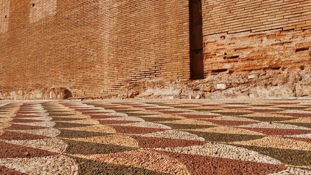 The ruins of the Baths of Caracalla, Rome, Italy, dating back to 212 AD, under the emperors Septimius Severus and Caracalla