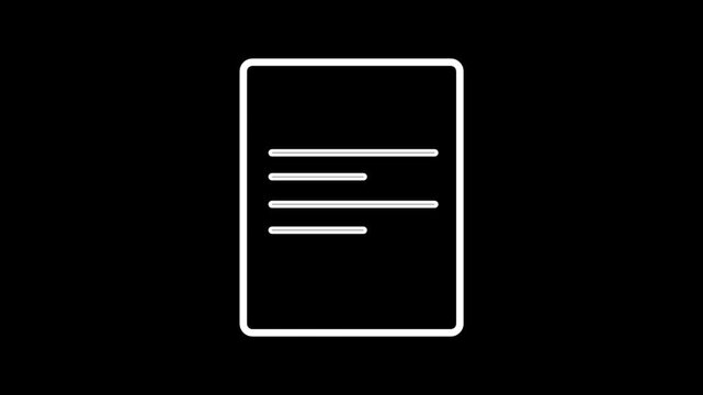 Paragraph line motion icon. Paragraph line symbol animation.