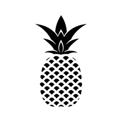 Fototapeta premium Tropical Pineapple Exotic Fruit Flat Icon 