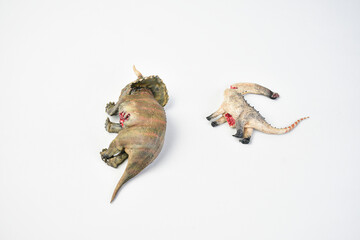 Dinosaur remains animal on isolated background