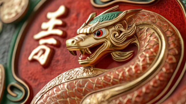 Dragon Emblem with Chinese Character