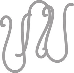 Curved Calligraphic Swash Line