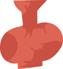 Abstract Clay Vase Silhouette