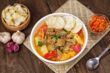 Soto Betawi is a type of soto from the DKI Jakarta area