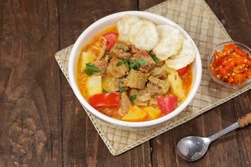Soto Betawi is a type of soto from the DKI Jakarta area