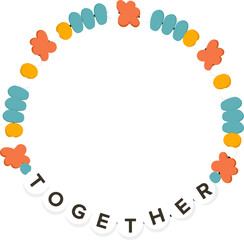 Beaded Friendship Bracelet with Together Lettering