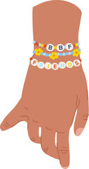Hand With Friendship Bead Bracelets