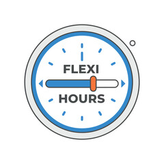 flexi hours management adjusting work schedule a visual metaphor of flexible work arrangements illustrating time management and employee wellbeing promoting productivity.