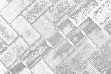 Distressed Gray Paving Block with Grunge Texture Overlay