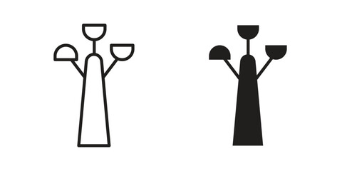 Anemometer icons for web design set in black stroke and solid style. EPS10