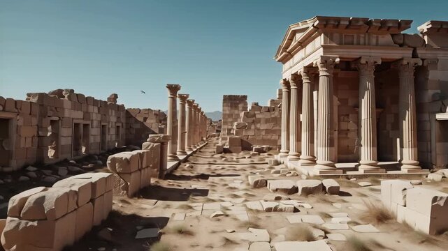 Ancient Apamea Ruins, Syria Historical Roman City Landscape