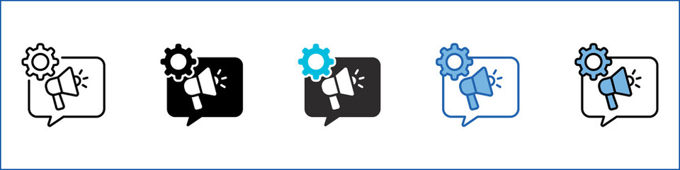 Campaign Single Icon Multistyle Illustration