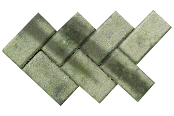 Geometric Paving Block Texture with Rough Stone Surface