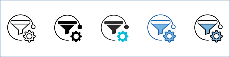 Fototapeta premium Conversion Single Icon Multistyle Illustration