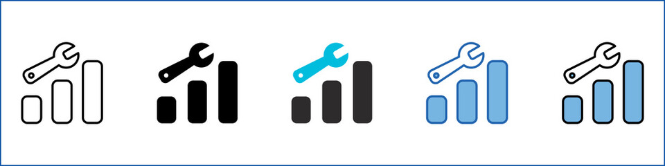 Optimization Single Icon Multistyle Illustration