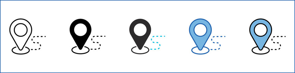 Journey Single Icon Multistyle Illustration