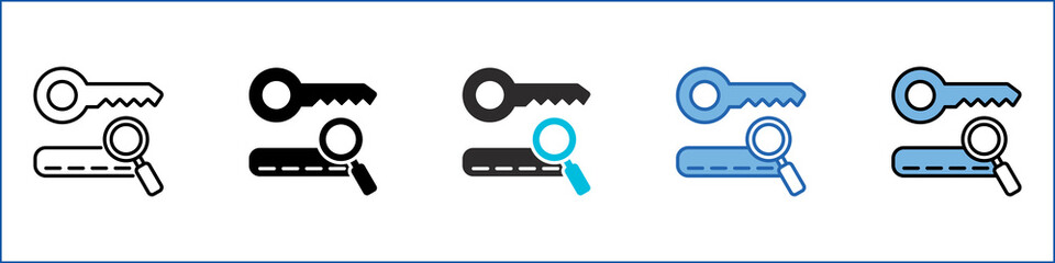 Keyword Single Icon Multistyle Illustration