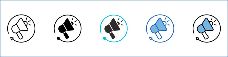 Remarketing Single Icon Multistyle Illustration