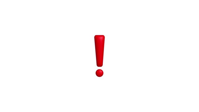 Motion exclamation mark icon. Animated exclamation mark icon. Animated web, technology, industry, and business elements.