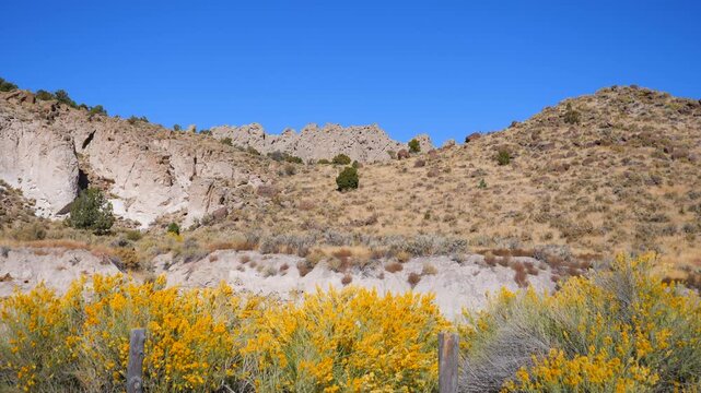 Dramatic mountain landscape at Echo Canyon State Park in Lincoln County near Pioche, Nevada