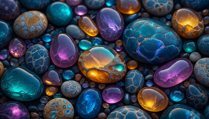 Sea gems on the beach