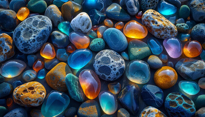 Sea gems on the beach
