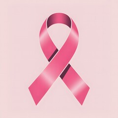 Pink Breast Cancer Awareness Ribbon Symbol on Soft Pastel Background for Support and Advocacy Themes
