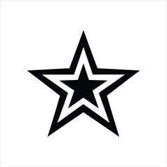 Star Icon – Modern Abstract Layered Star Silhouette Vector