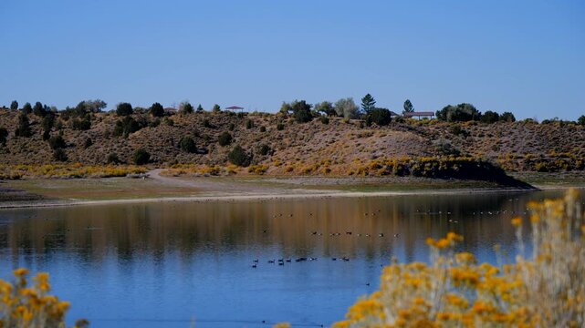 Reservoir and recreational lake at Echo Canyon State Park in Lincoln County near Pioche, Nevada