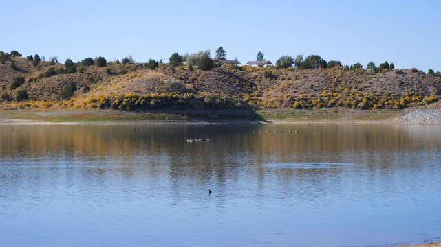 Reservoir and recreational lake at Echo Canyon State Park in Lincoln County near Pioche, Nevada