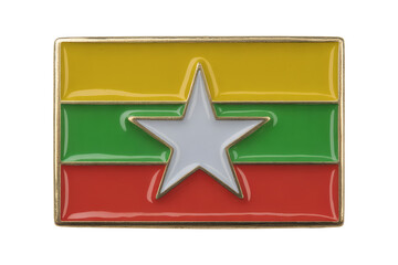 Show your Myanmar pride with this vibrant flag pin, a symbol of culture and independence for any occasion or collection