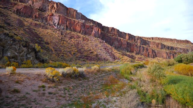 Dramatic mountain landscape at Echo Canyon State Park in Lincoln County near Pioche, Nevada