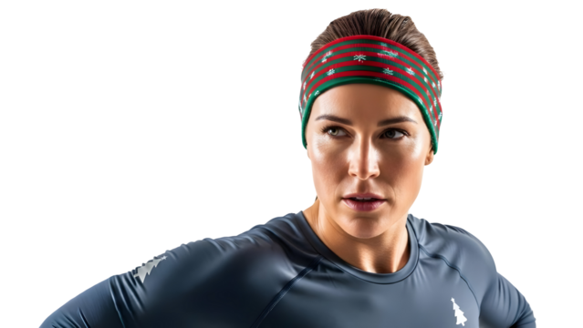 Fitness Woman Holiday Headband Active Lifestyle Athletic Sportswear Portrait - Powered by Adobe