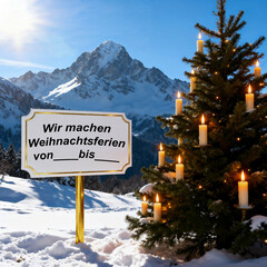 Wir machen Weihnachtsferien