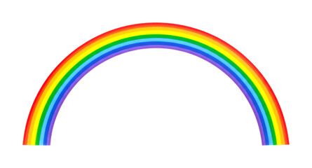 Obraz premium Vibrant colorful rainbow arch displays bright spectrum hues, creating a cheerful and optimistic visual representation of nature's beauty and diversity