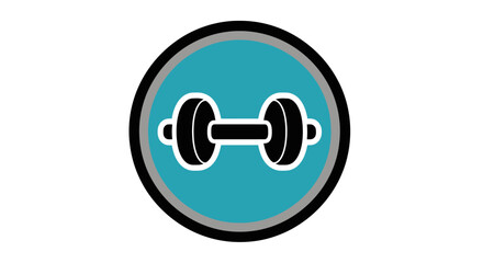 Simple dumbbell icon for fitness and gym applications.