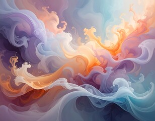 Swirling abstract artwork with pastel colors creating a dreamy atmosphere