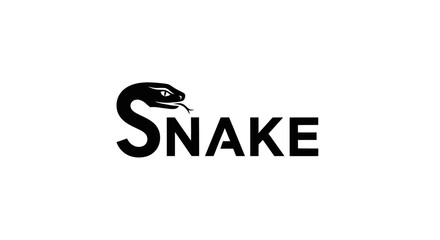 Creative Snake Logo Design with Stylized Letter S.