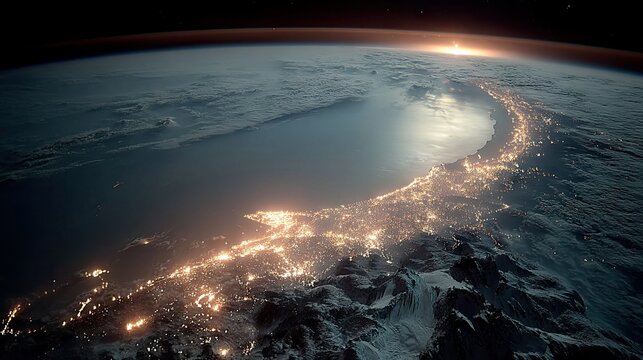 Earth at Night: City Lights from Space - Powered by Adobe