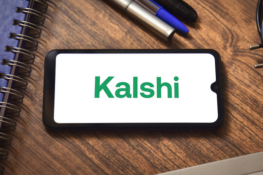 Kalshi logo on a smartphone screen, one of the world's leading predictive market platforms with an official CFTC license.
