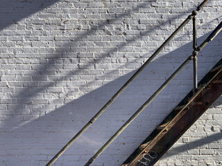 NC Cornelius Exterior Staircase White Brick 2025