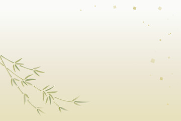 Horizontal New Year Background with Bamboo Silhouette and Washi Gradient
