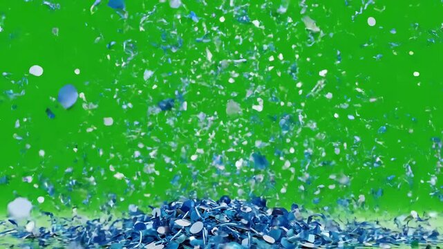 Celebratory Effects with green screen chroma key model released back view group of people fans wearing blue clothes celebrating during a sport event 4k uhd prores 422 hq distortion, overlay, glitch